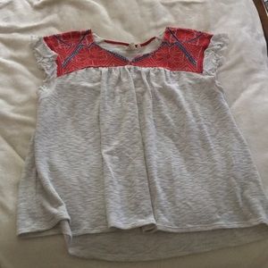 Anthropologie comfy embroidered tshirt